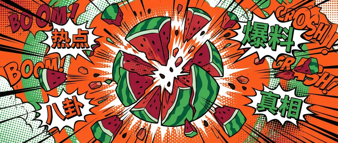 五一吃瓜网 今日头瓜爆炸漫画横幅